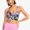 Roxy HEART INTO IT - Sport-BH Mit Leichter Stützkraft - Anthracite Zebra Jungle