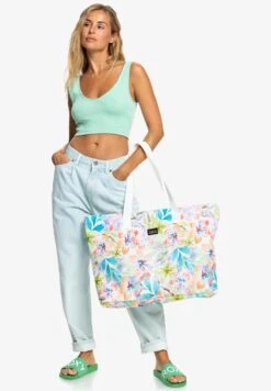 Roxy SKINNY LOVE GROSSE - Shopping Bag - Snow White Pualani Combo