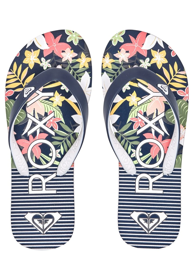 Roxy TAHITI - Bade-Zehentrenner - Lt Yellow White True Navy – Bild 3