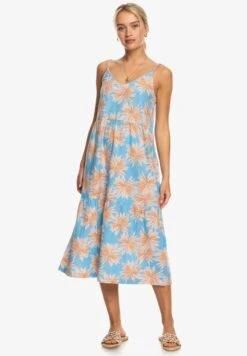 Roxy WAITING LINE PRINTED - Freizeitkleid - Azure Blue Palm Island