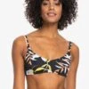 Roxy Bikini-Top - Anthracite Hibiscus Wave Swim