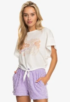 Roxy WE GO TO THE SEA -KÜRZERES FÜR - T-Shirt Print - Snow White