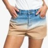 Roxy CALL ME NOW - Jeans Shorts - Cool Blue Toast Denim Degreade