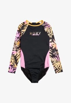 Roxy LANGÄRM - Badeanzug - Anthracite Zebra Jungle Girl