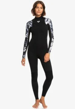 Roxy Neoprenanzug - True Black Black Flowers